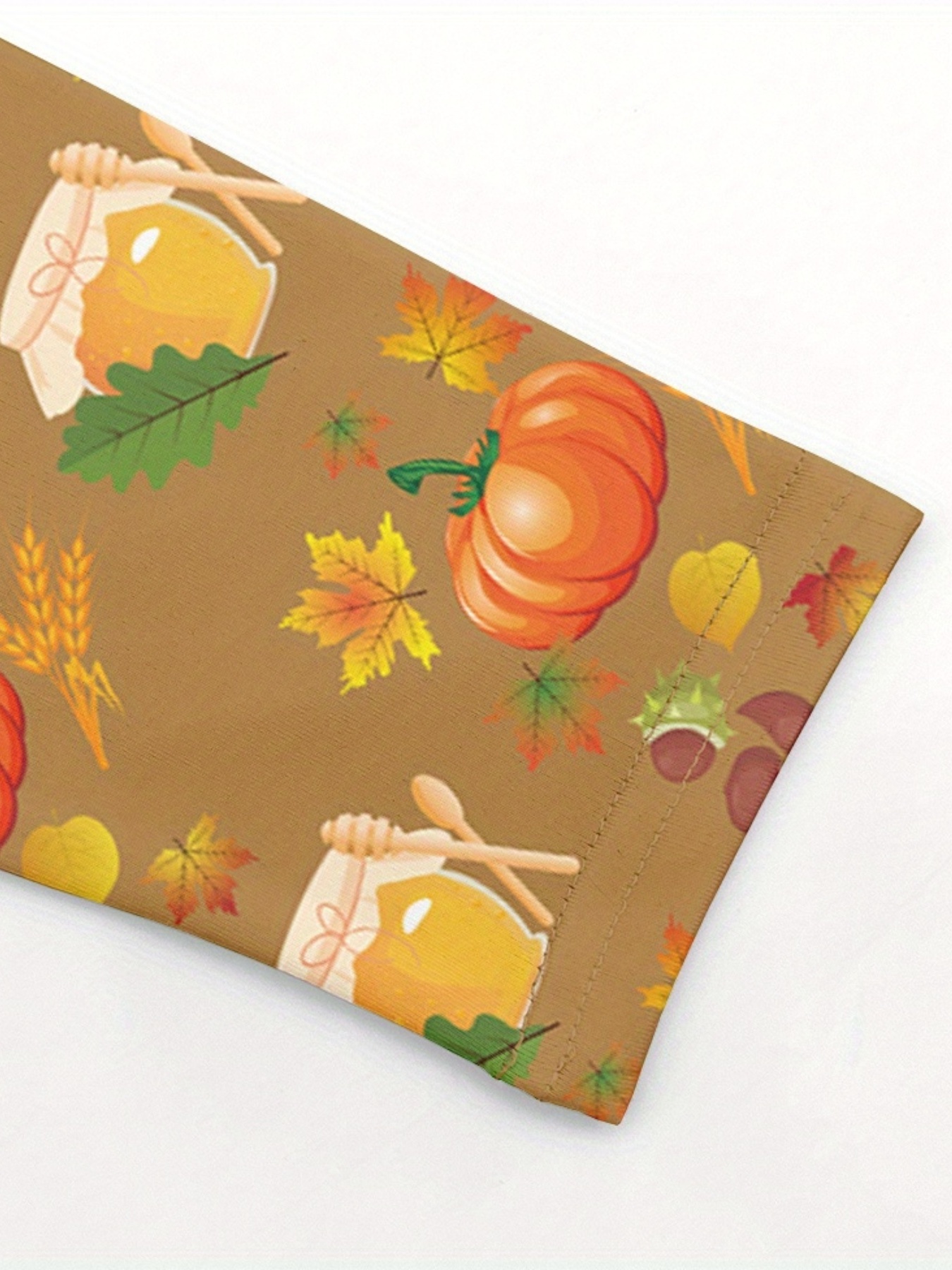 Girls' Thanksgiving Leggings with Turkey Pumpkin Dwarf Pattern