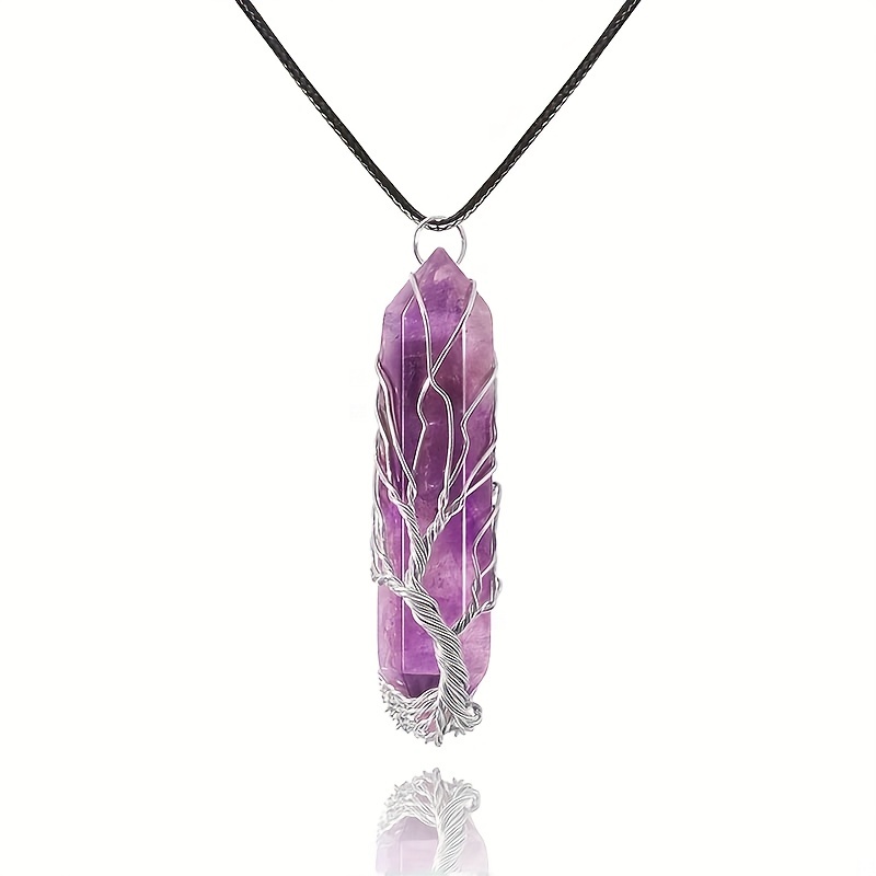 1pc Crystal Necklaces Spiritual Pendant Natural Gemstone Women Girls Jewelry  Gift - Health & Household - Temu