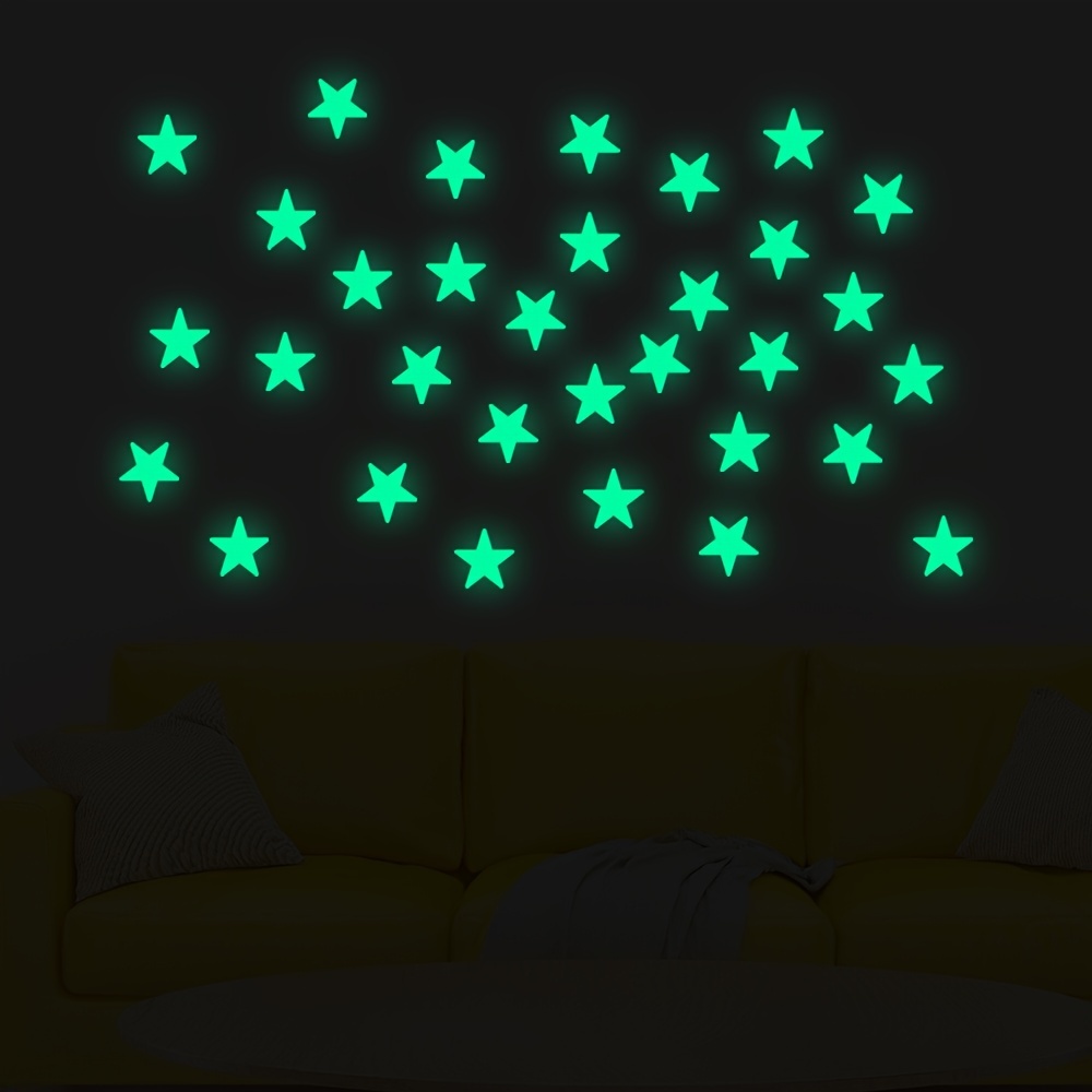 100 Estrellas Brillan En Oscuridad Pegatinas Fluorescentes - Temu Mexico