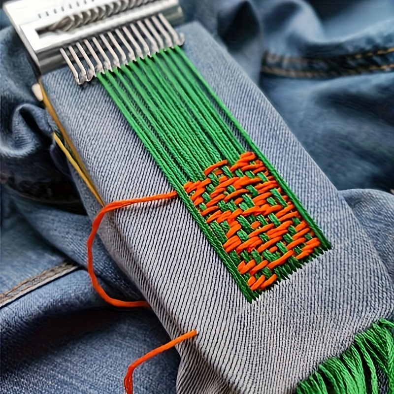 Speedweve Darning Mini Loom, Small Weaving Loom Tools for Mending Jeans,  DIY Artful Patterns, Repair Holes