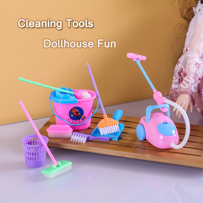 Balai Serpillère, Articles de ménage, accessoires et miniatures pour maison  de poupées 