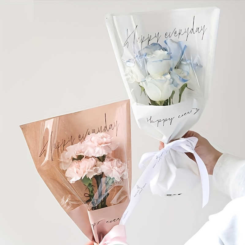 Kraft Paper Tote Bag, Flowers And Plants Bouquet Packaging Bag For  Valentine's Day Gift, Flower Shop Wrapping Bags, Flower Bouquet Supplies,  Flower Wrapping Paper Bag, Party Favor Supplies - Temu