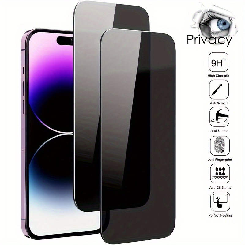 Protector de pantalla para iPhone 14, 13, 13 Pro de 6.1 pulgadas (paquete  de 3) Película de vidrio templado antiluz azul compatible con iPhone