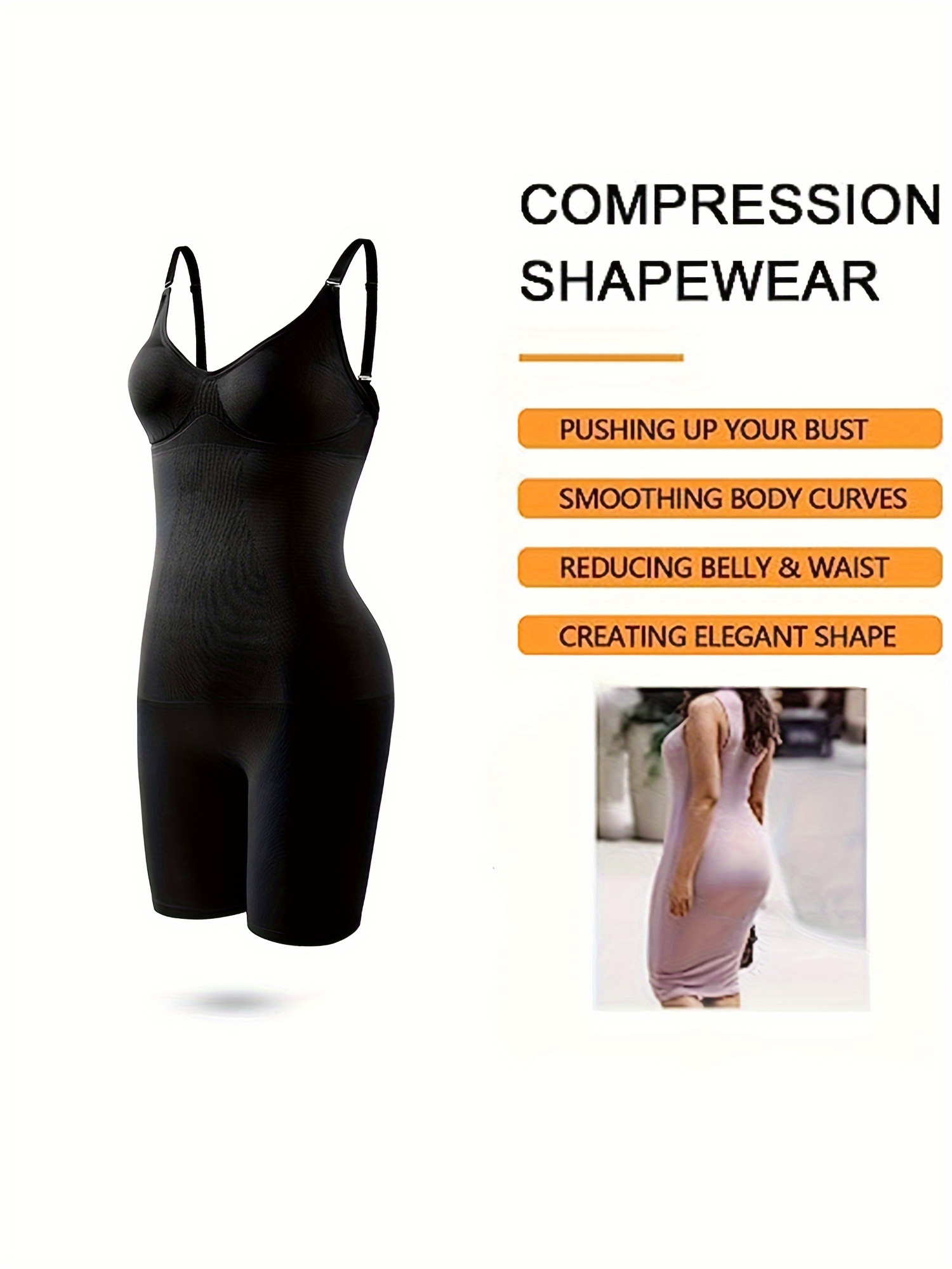 Seamless Solid Shaping Romper Tummy Control Butt Lifting - Temu