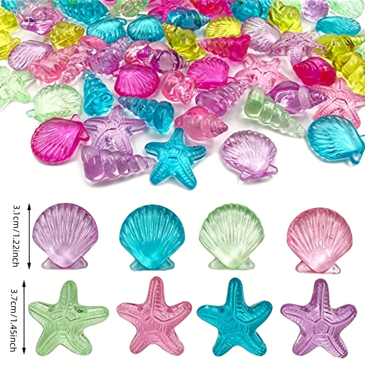 4-5 Sugar Starfish-Wedding Decor-Sailors Valentine-Crafting Shell-Shell  Flower-Seashell Crafts-Bulk Seashell- Coastal Home Decor