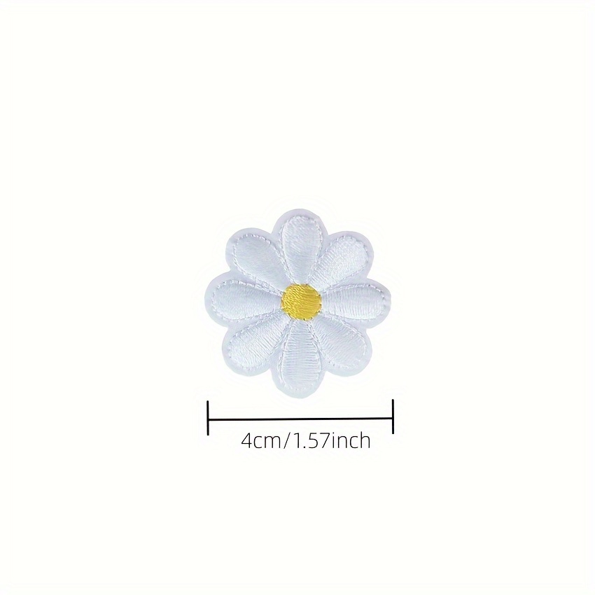 Embroidery Daisy Sunflower Flowers Sew Iron On Patch Badges - Temu