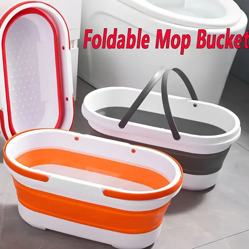 Folding Mop Bucket Portable Fishing Bucket Outdoor Camping