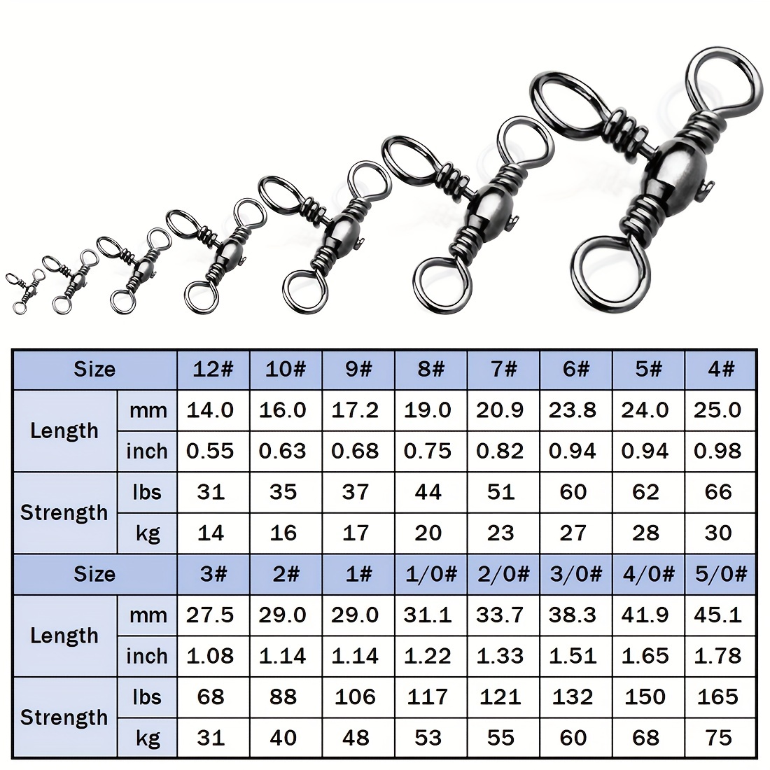 9km T Shaped Swivels Ring Stainless Steel Fishing Connectors - Temu