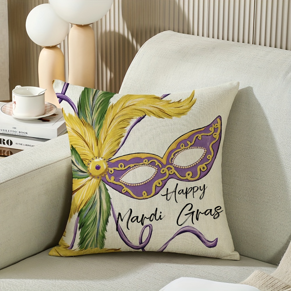 Mardi Gras Throw Pillow Covers For Home Decorations - Temu