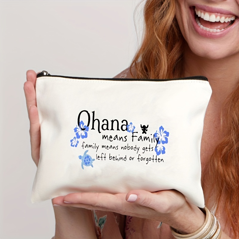 1 Pc Borsa Cosmetica Ohana Significa Famiglia Donne Borsa - Temu Italy