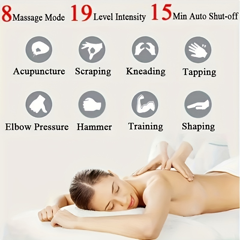 Microcurrent EMS Mini Massage Device,Mini Electric Neck Shoulder Massage  Pad,Cordless Portable Mini Electric EMS Neck Massager for Pain Relief 