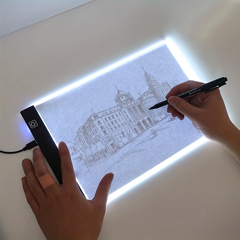 Mesa de Luz para Calcar, LED Tableta de Luz Dibujo A4 de Iluminación de la  Caja de Alimentación Micro USB Ideal para Animacion Tatoo Dibuja