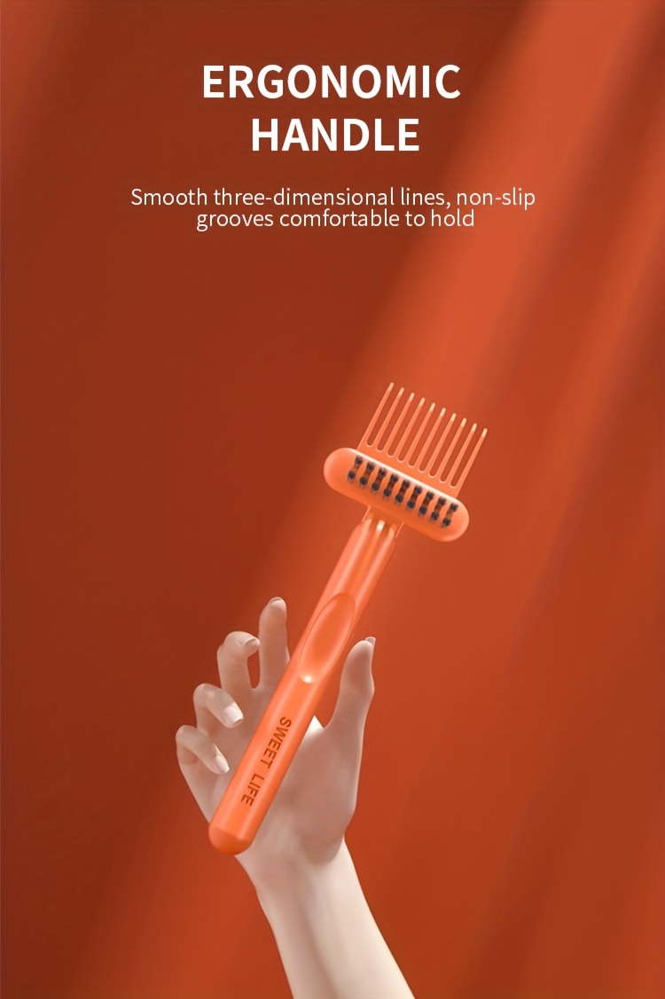 1pc handheld mini hair brush curly hair comb cleaning claw   comb hair removal tool plastic hair cleaning supplies no electricity needed ideal for bathroom toilet use details 5