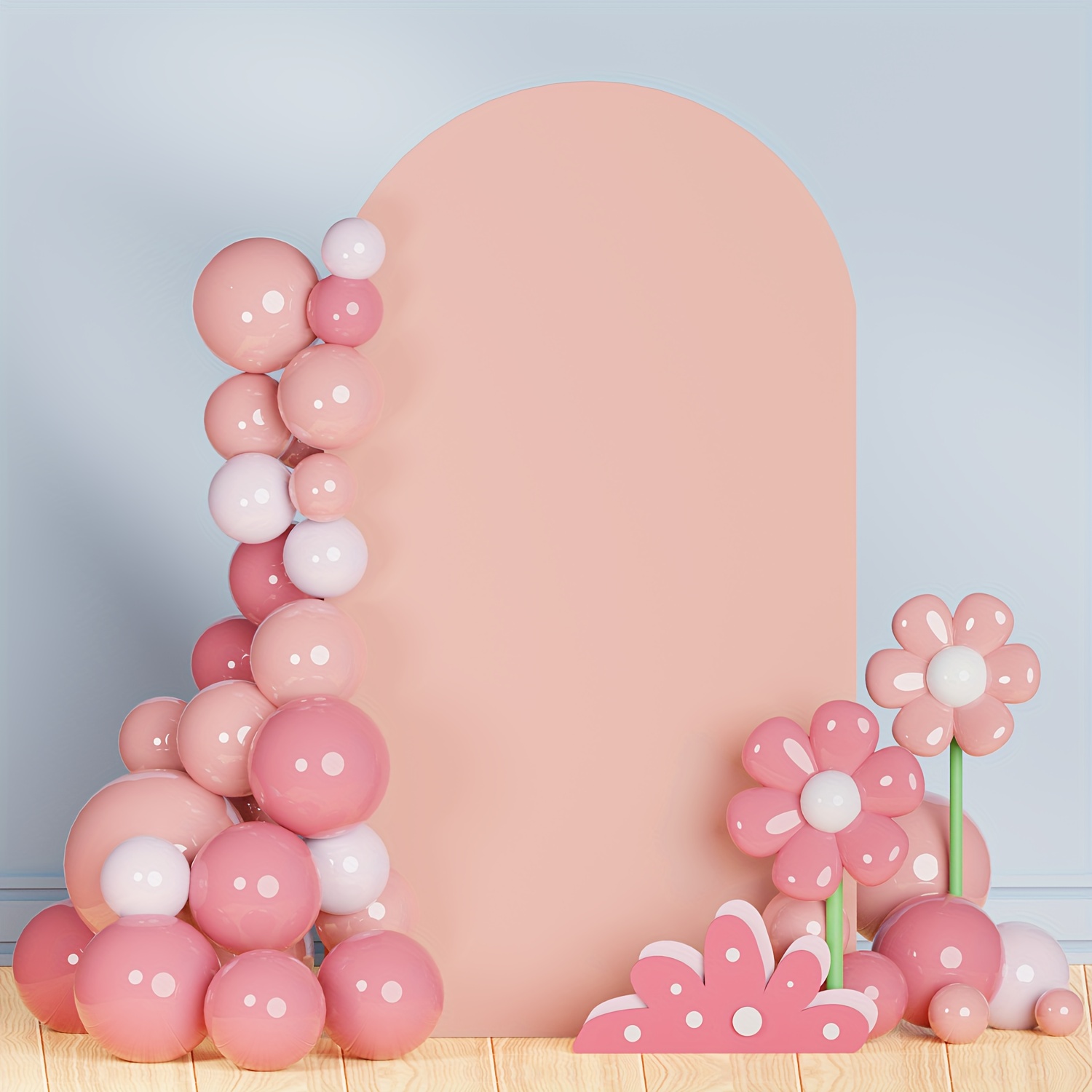 Pink Theme Birthday Party Decoration Chiara Backdrop Arched Wall