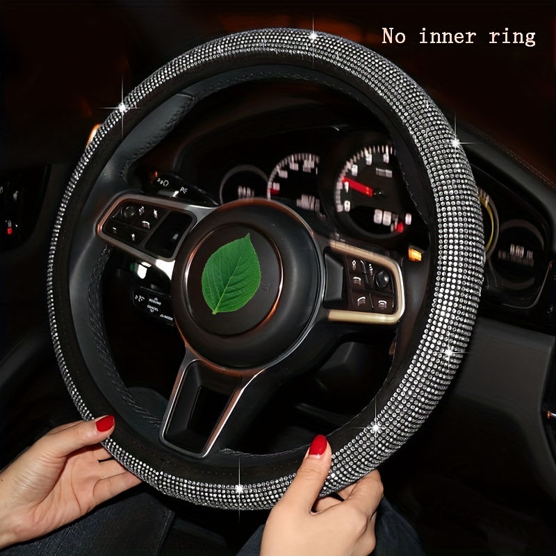 Sparkling Crystal Rhinestone Steering Wheel Cover For Women - Temu Australia