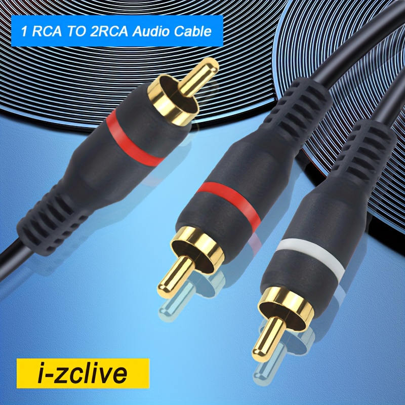 Cable Audio Estéreo Macho Macho 2rca Cable Subwoofer Cable - Temu