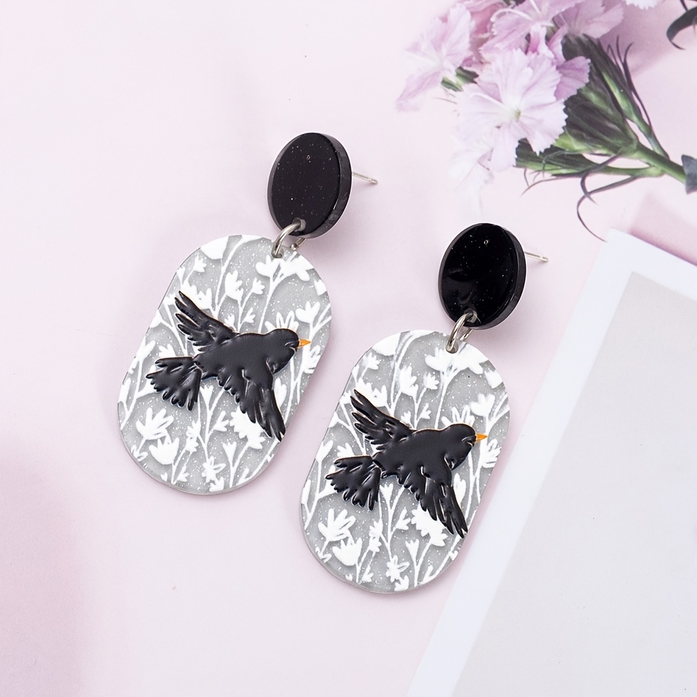Animal Bird Drop Dangle Acrylic Earrings For Women Girls Jewelry Gift