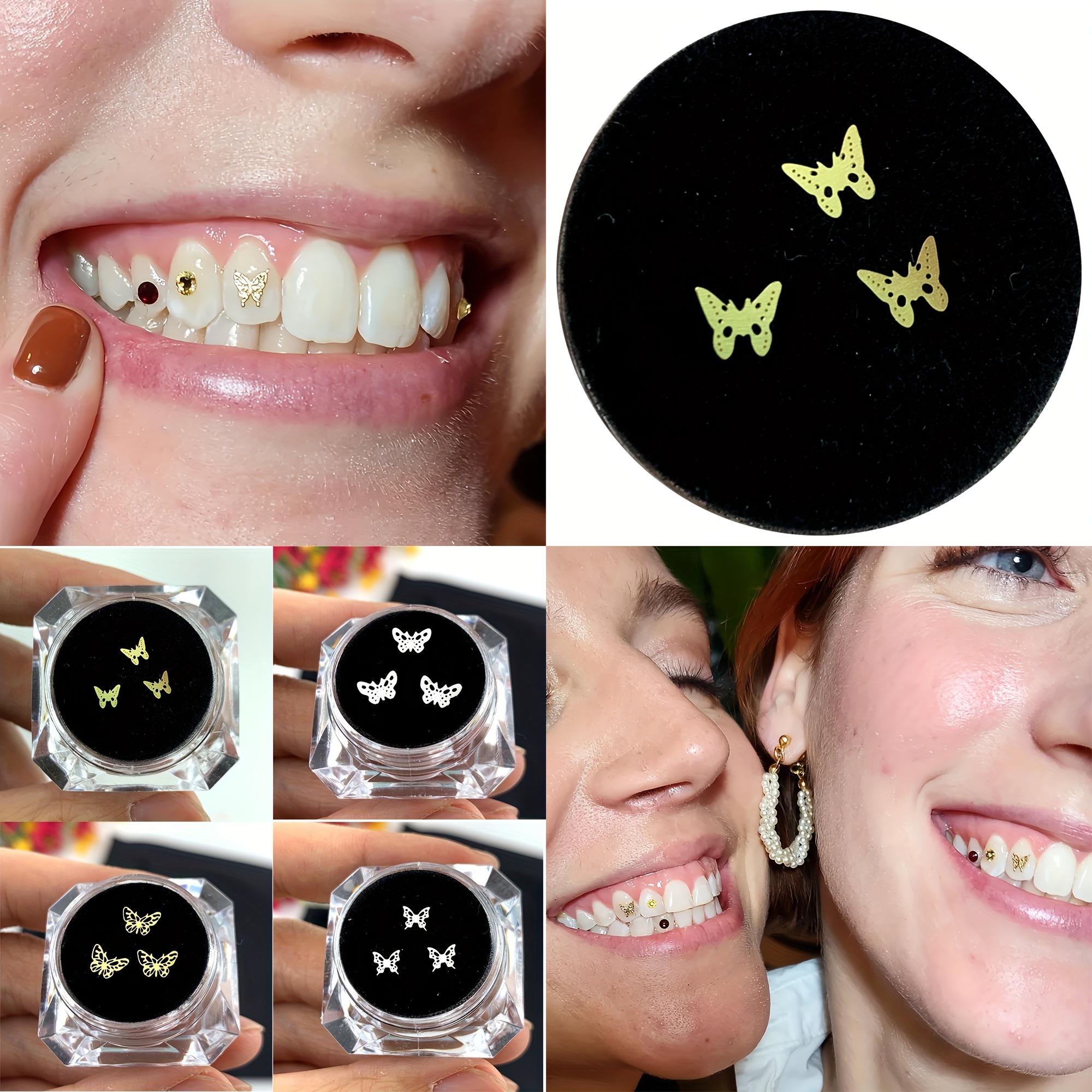 10pcs Luxury Teeth Gems Kit Shiny Teeth Jewelry, Jewels Decoration for Women Men Party Favors,Teeth Gems,Temu