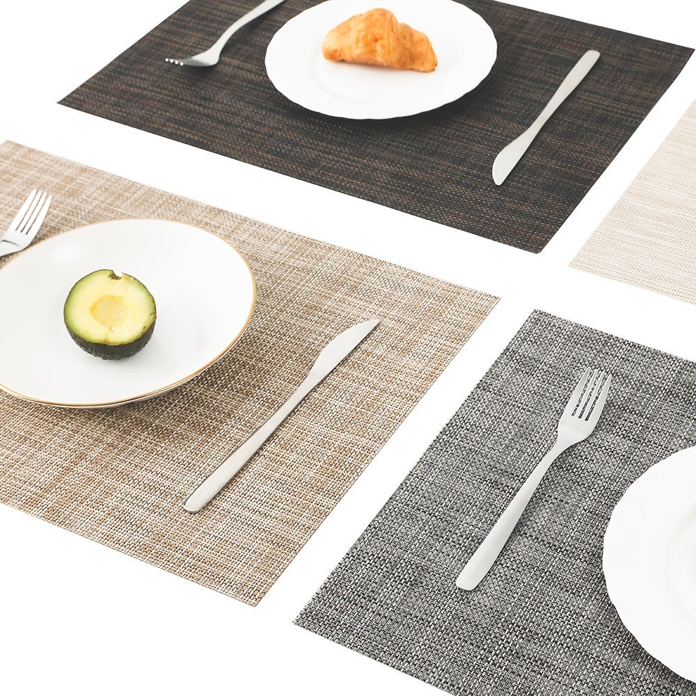 Pvc Placemats For Dining Table Heat resistant Stain - Temu