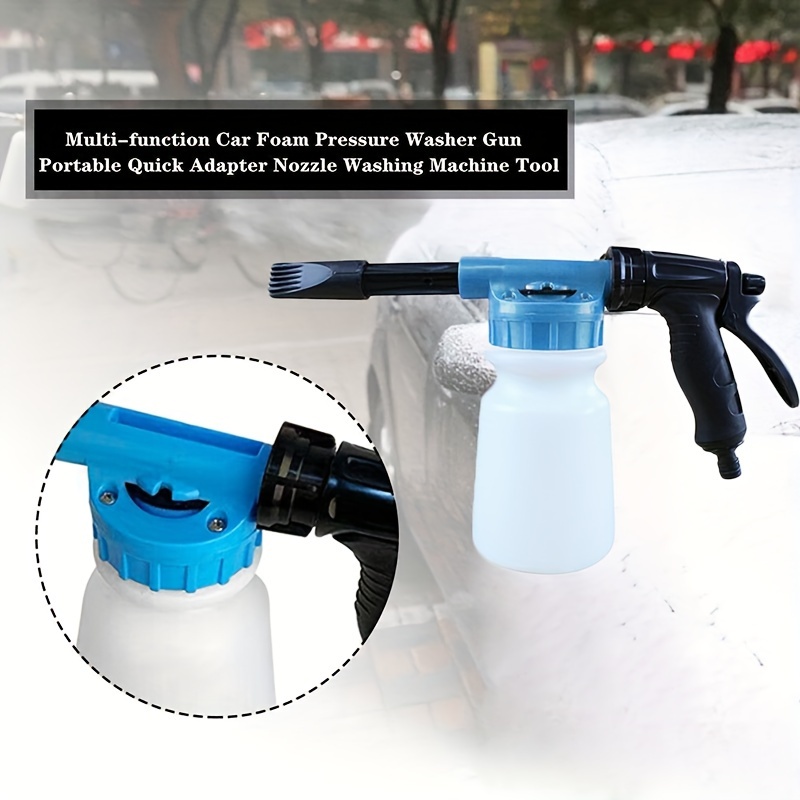 Snow Foam Cannon For Pressure Washer, Heavy Duty Car Wash Foam Gun, Upgrade  Foam Lance With 33.81oz Transparent Bottle, Additional Orifice Nozzle 1.1