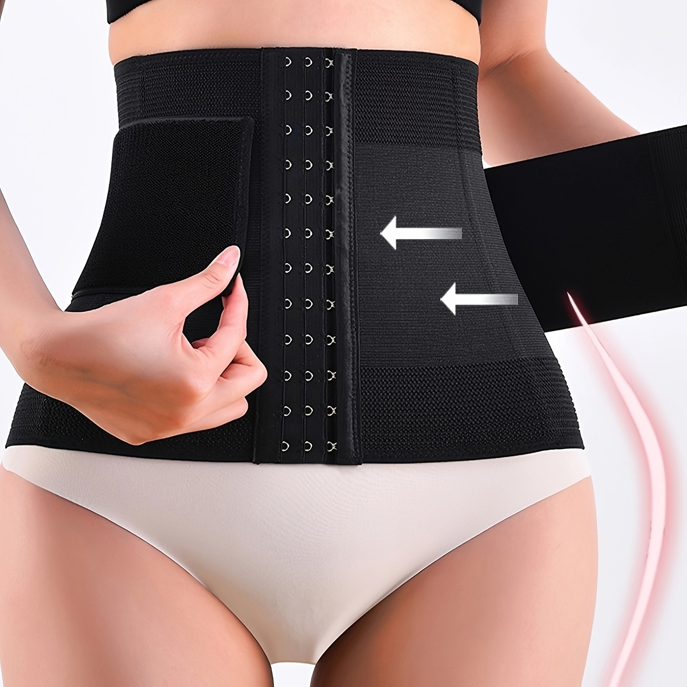 Slimming Tummy Control Waist Trainer Wrap - Black