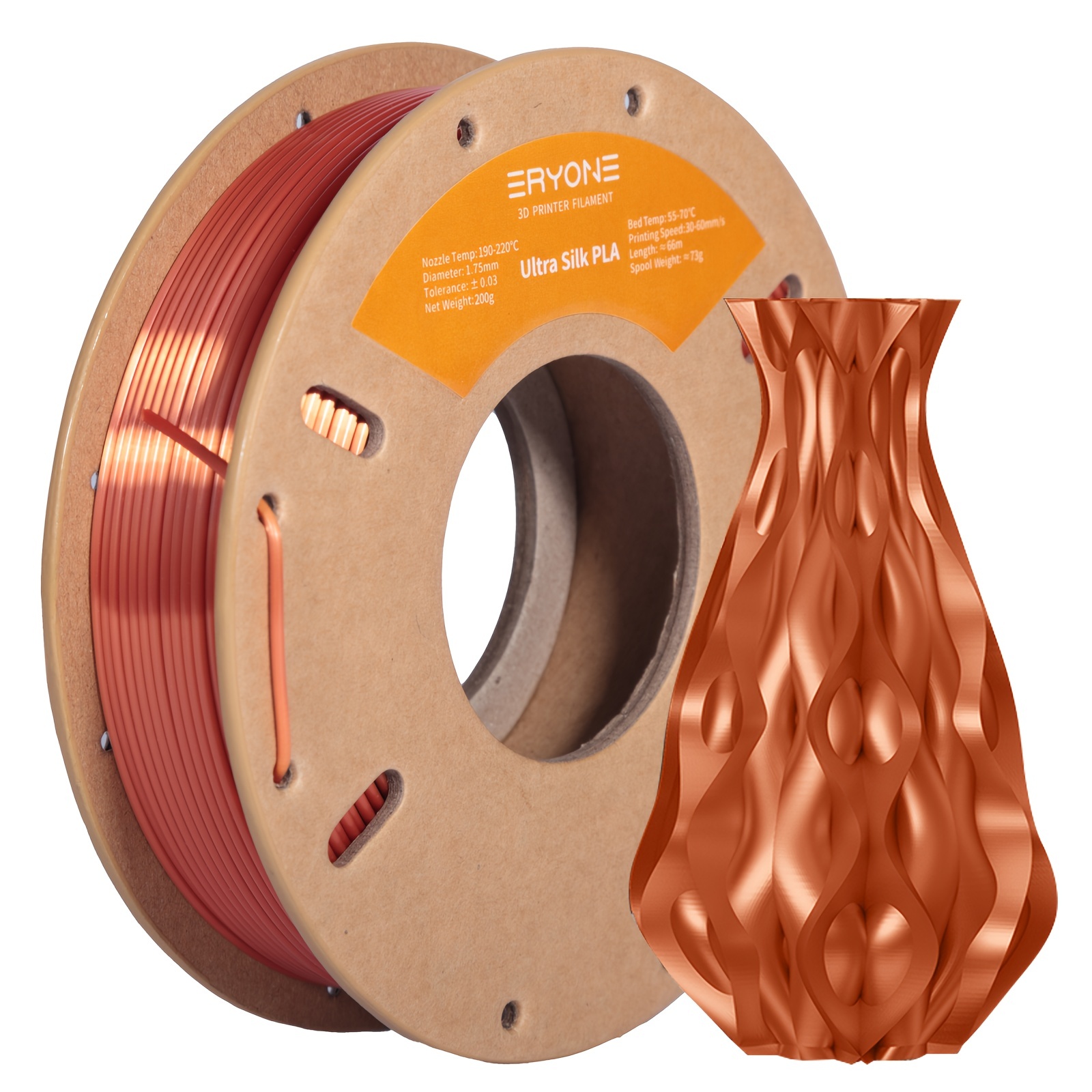 3D Printers Copper Silk PLA Filament 1.75mm 1kg Spool for 3D