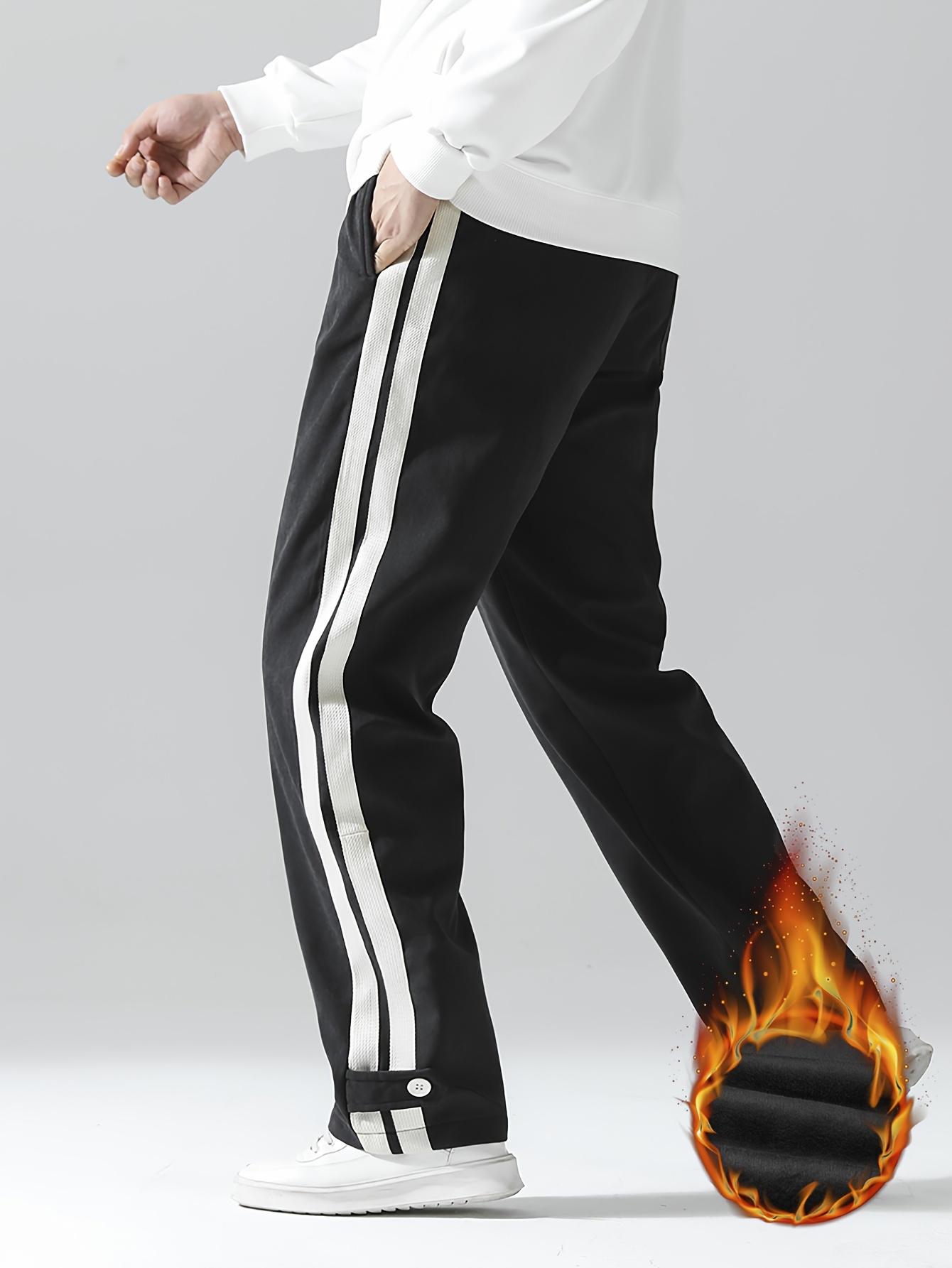 Joggers Sweatpants Men Casual Striped Pants Fashion Loose Track