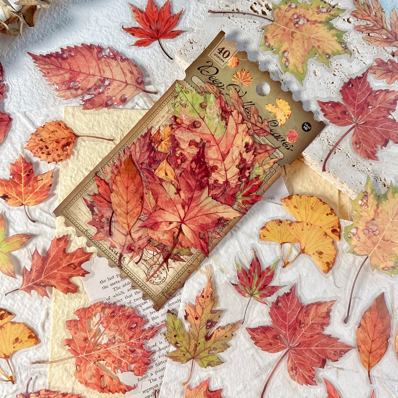 1 Pack 40 Sheets Retro Forest Material Decoration Sticker Pack