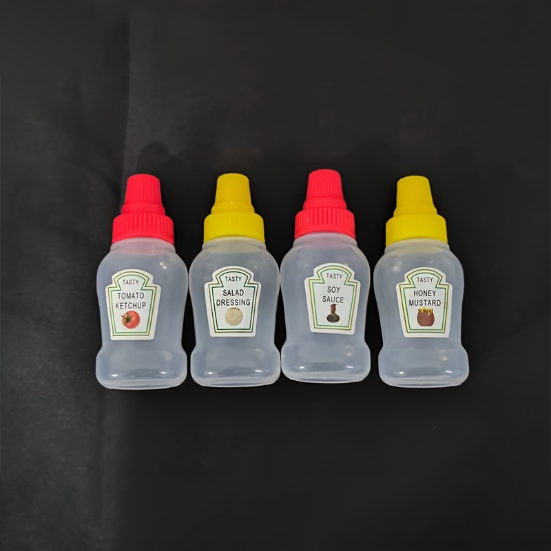 Lot de 5 mini bouteilles à presser pour ketchup - Bouteilles de sauce en  plastique - Bouteilles hermétiques et étanches - Distributeur de ketchup