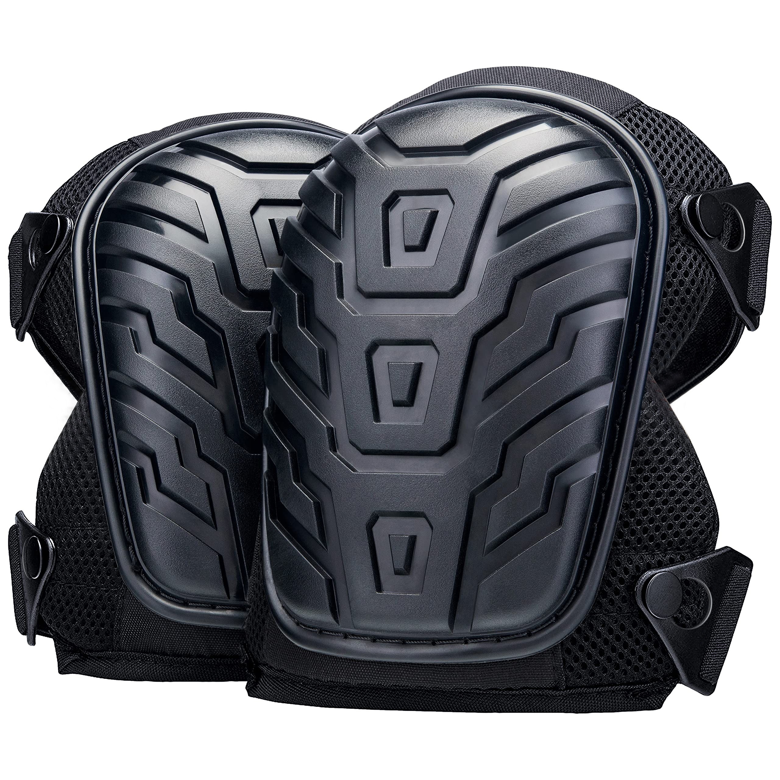 

1 Pair Of Professional Knee Pads - Thick Gel Cushion, Double Straps & Adjustable Clips - Perfect For Work, Gardening & Construction - Men & Women Heavy Duty Tactical Knee Pads