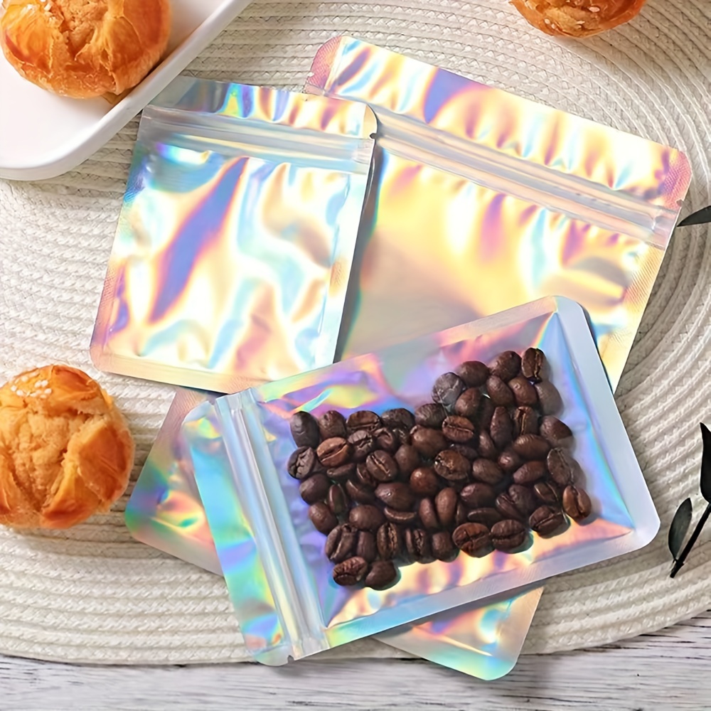 Sealable Mylar Bags With Ziplock For Candy, Food, Medications, And