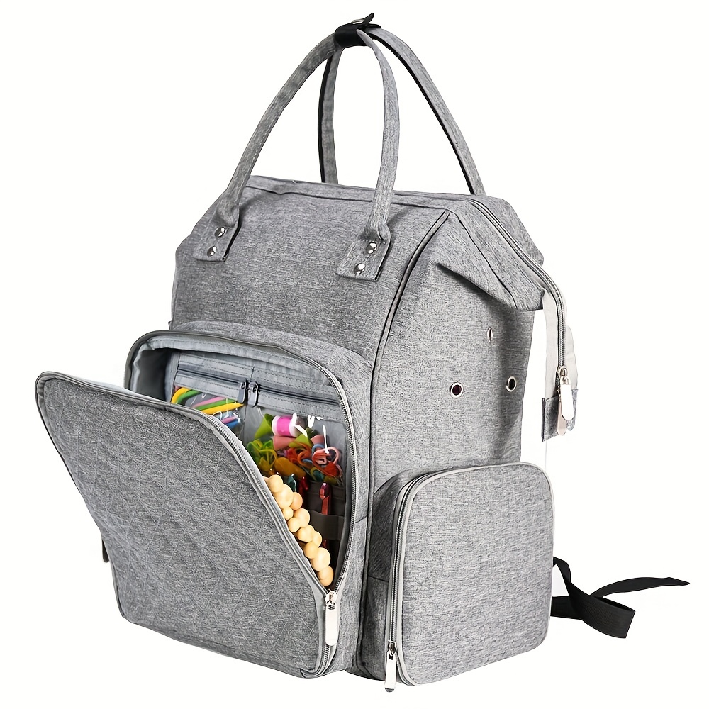Portable Knitting Tote Bag Large Yarn Storage Bag For Yarn - Temu