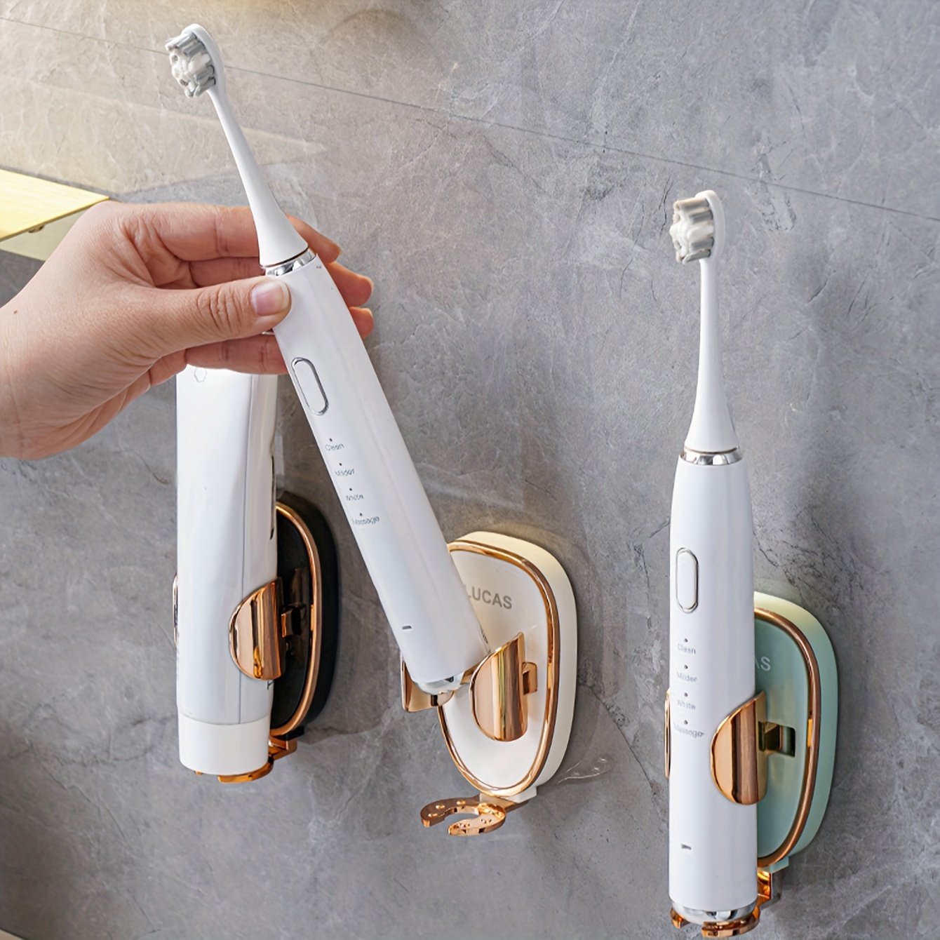 

Upgrade Your Bathroom With This Wall-mounted, Punch-free Electric Toothbrush Holder!, Home Decor, Furniture For Home
