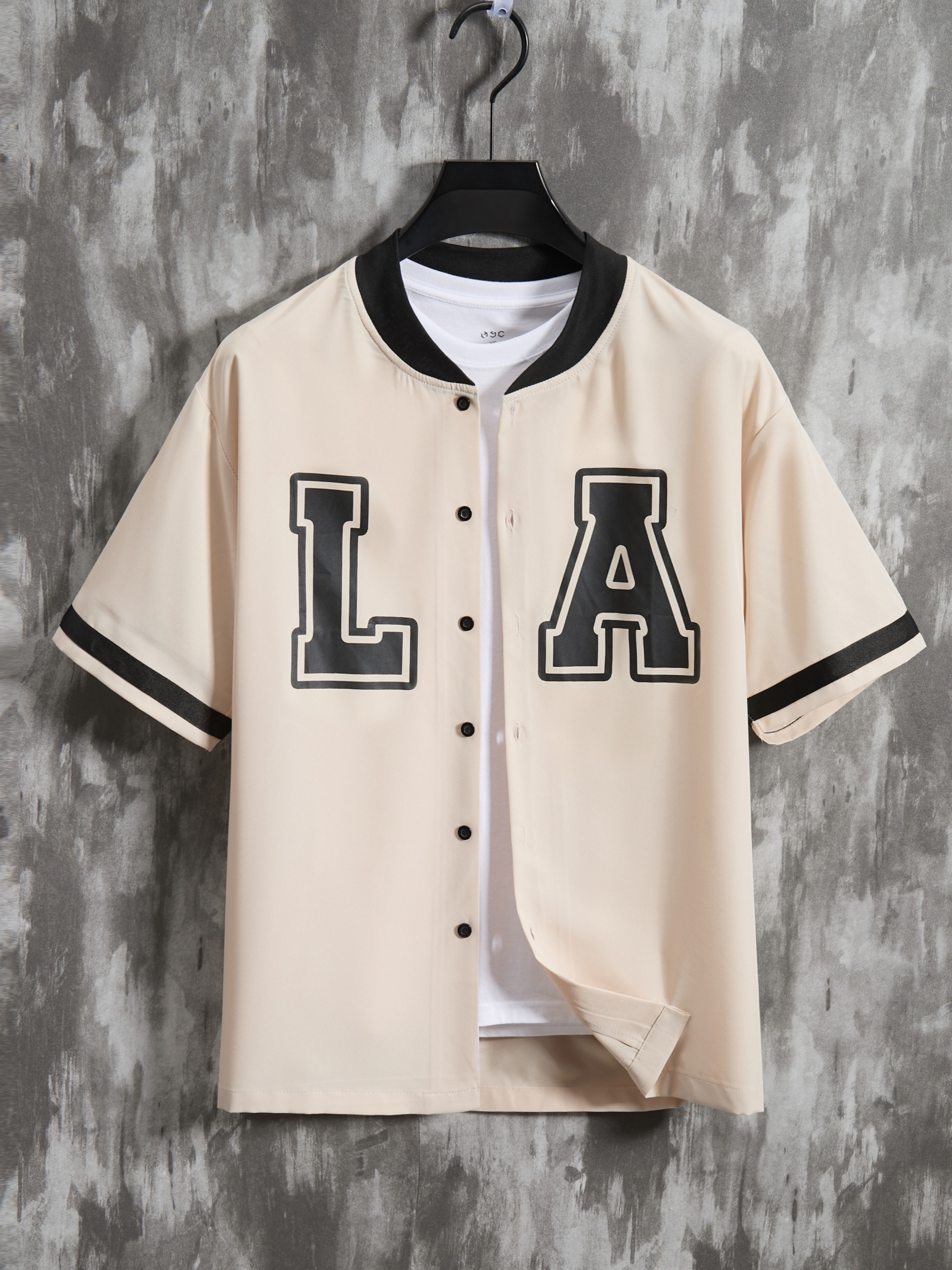 Summer Fashion Mens Button Down Baseball Jersey Casual