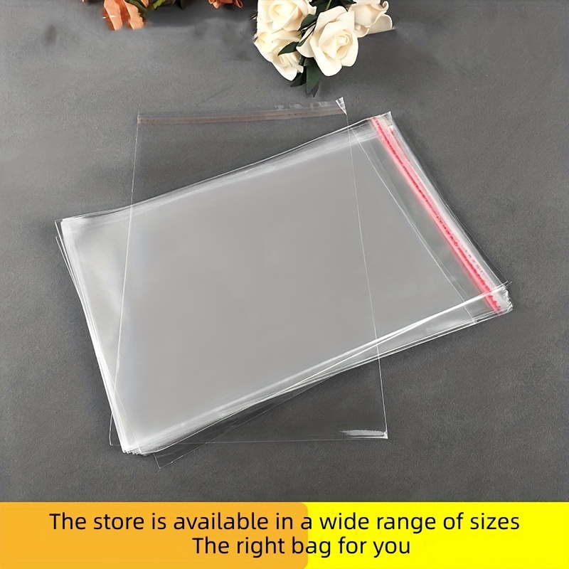 Bolsas de polietileno transparentes resellables de 9 x 13 pulgadas, bolsas  de celofán autoselladas, bolsas de correo adhesivas para embalaje de ropa