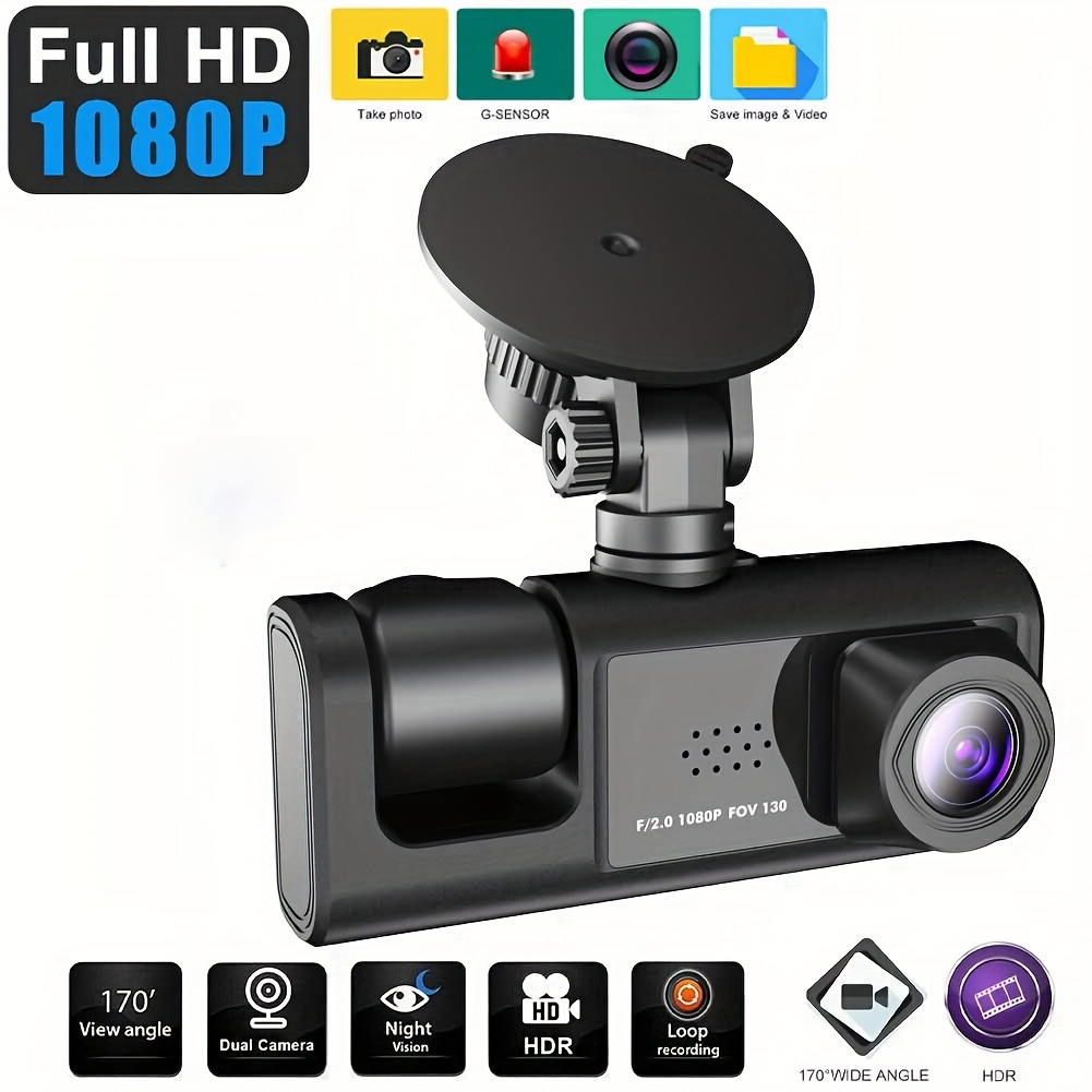 1080P Dubbele Camera Dashcam Voor Auto's Voor En Binnen - Temu