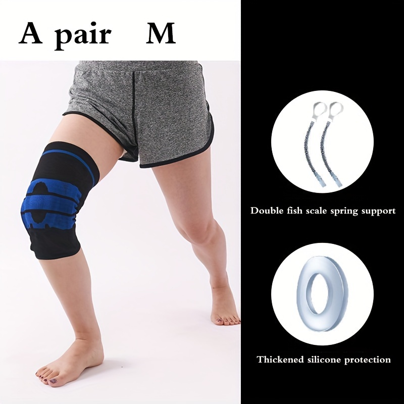 Sports Knee Pads with Silicone Protection for Meniscus Support