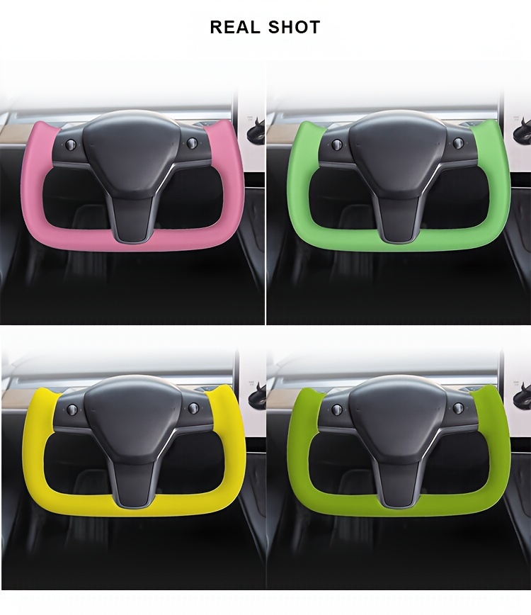Colorful Yoke Steering Wheel For Model 3 Napa Leather - Temu Germany