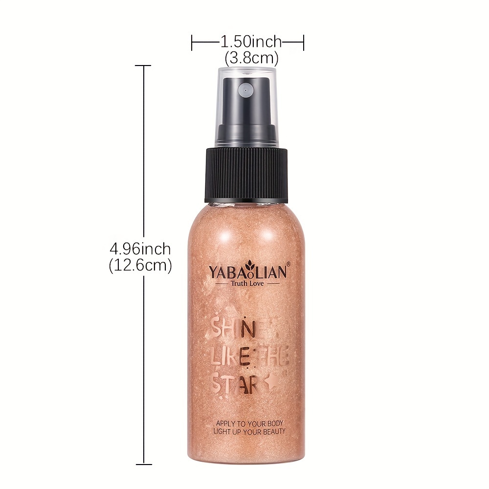 4 Colors Body Glitter Highlighter Powder Spray High Gloss - Temu