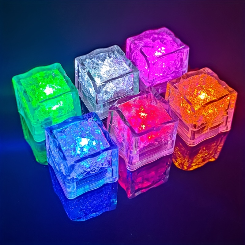 LED Farbenfrohe Glitzer-Eiswürfel-Licht, Wasser Beleuchten Eiswürfel Licht,  Wasser Beleuchten LED Farbenfrohe Eiswürfel Induktion