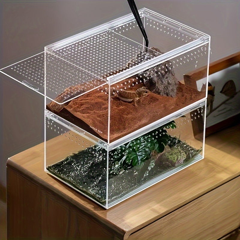 Reptile Pet Breeding Box Acrylic Box For Turtle Gecko Horned - Temu