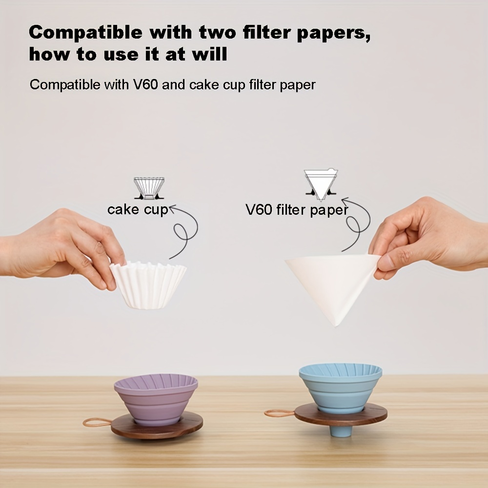 1 Pcs Coffee Filter Paper Holder Silicone Filter Paper - Temu