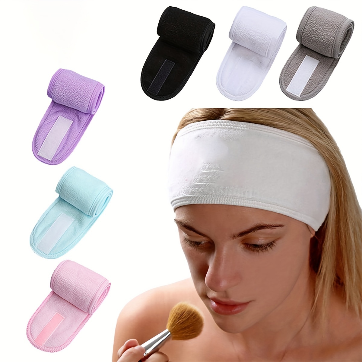 Head Wrap for Ladies Facial Headband Spa Elastic Makeup Adjustable