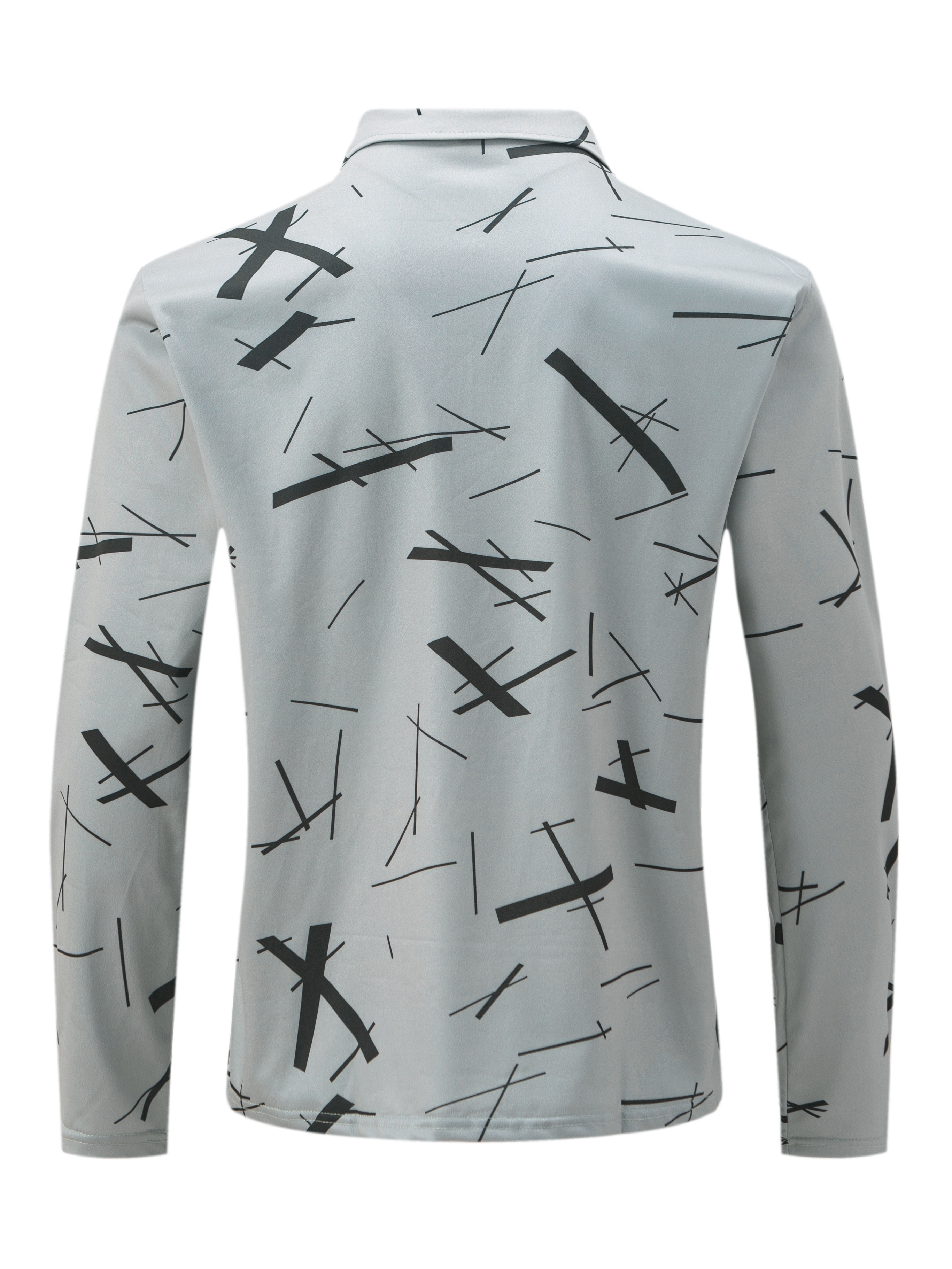 Camisa Con Patrón Geométrico, Suéter Casual De Cuello En V Y Manga Larga  Para Hombre Para Primavera Y Otoño, Ropa De Hombre - Temu