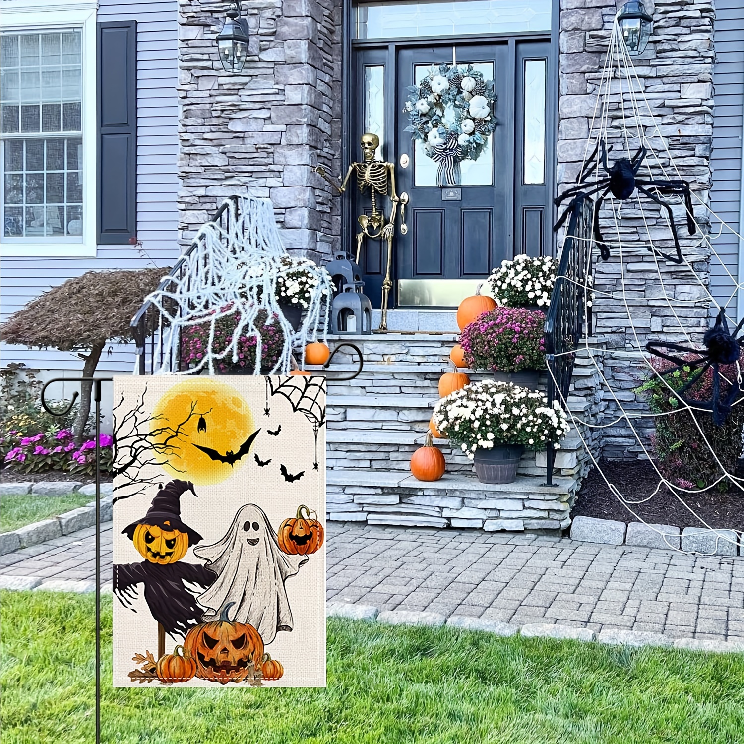 Halloween bunting. Cute halloween flags bunting decoration, hanging sp By  WinWin_artlab | TheHungryJPEG