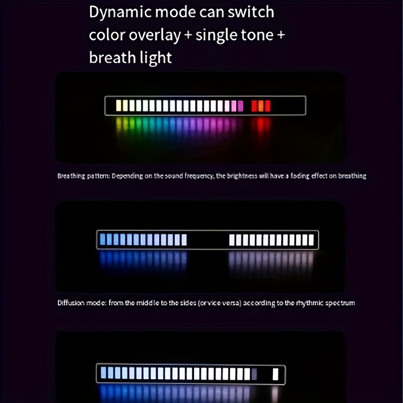 スマートLEDライトバー 部屋の装飾用スマートライトバー ゲームルーム用カラフルなサウンドリズムライト USB付き - Temu Japan