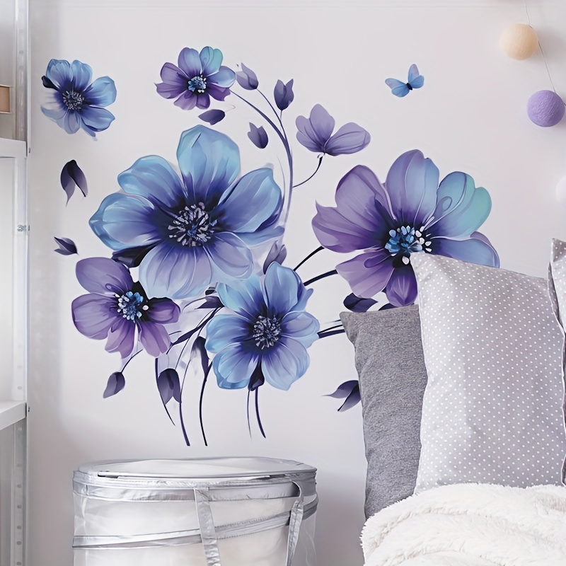 Elegant Roses Mirror Wall Sticker Self adhesive Flower Decal - Temu