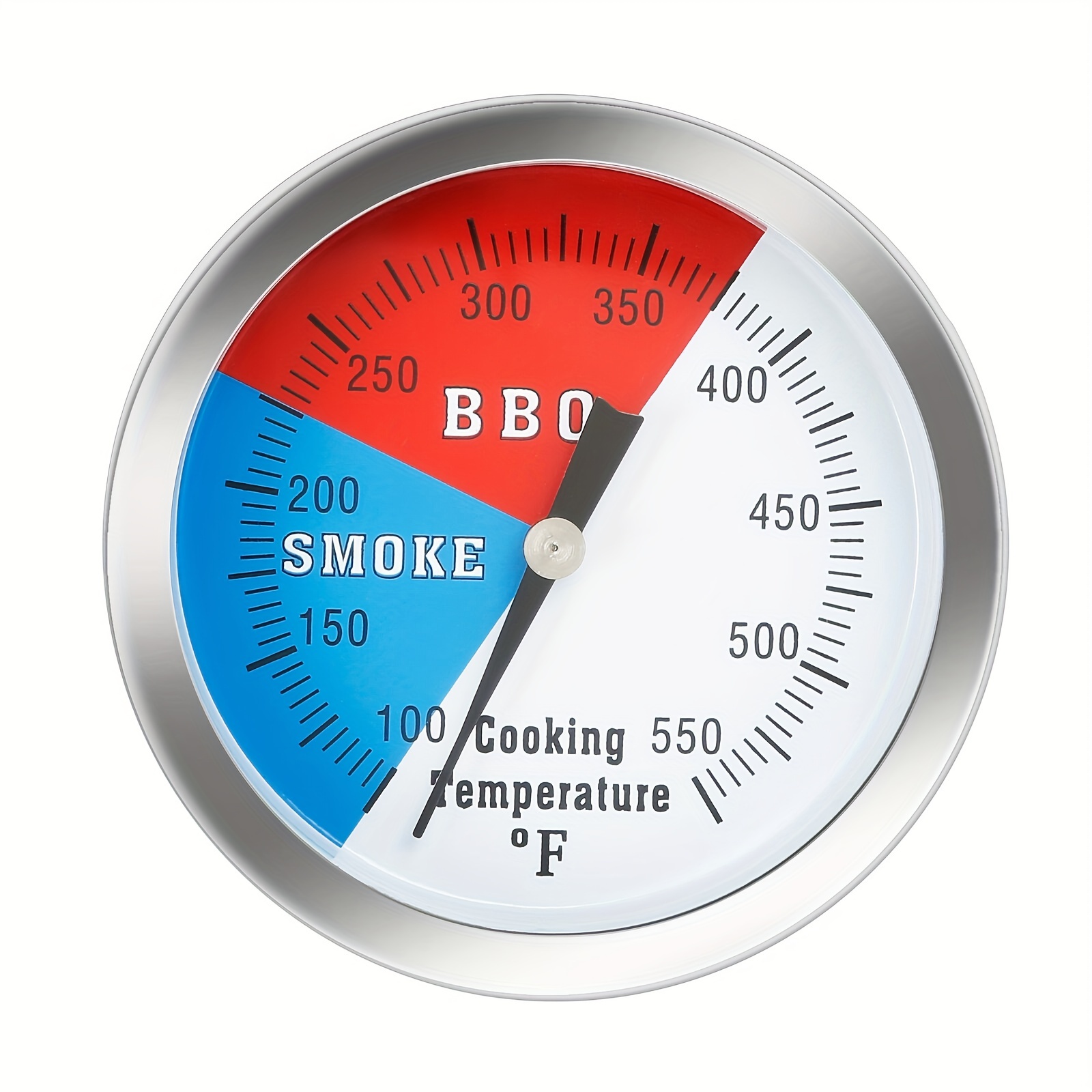 2 inch BBQ Thermometer Gauge Charcoal Grill Pit Smoker Temp Gauge Grill Thermometer Replacement for Smoker Grill Wood Charcoal Pit, Heat Indicator