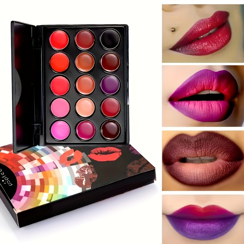 

15colors Waterproof Lipstick Palette - 15 Matte And Shiny Lip Colors For A Sexy And Long-lasting Look Valentine's Day Gifts