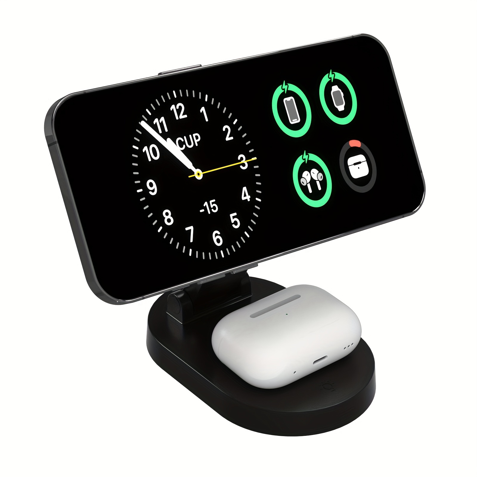 Mag-Safe Soporte de cargador para iPhone, soporte de cargador inalámbrico  para productos Apple, estación de carga magnética 2 en 1 para iPhone serie